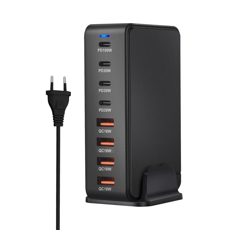 YMS-858 GaN 240W USB x 4, USB-C / Type-C x 4 Fast Charger, Plug Type:EU Plug
