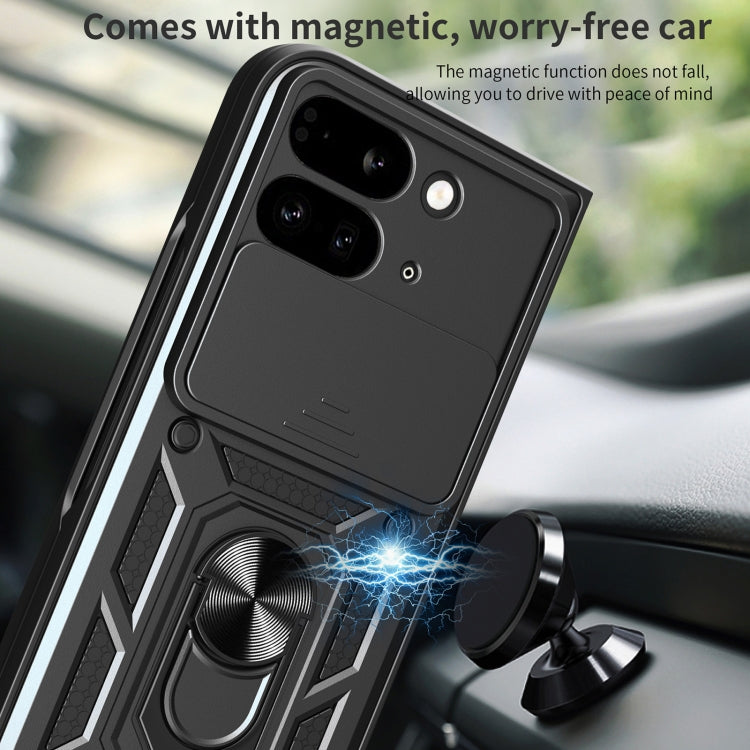 For Google Pixel 9 Pro Fold Sliding Camera Cover Design TPU+PC Phone Case