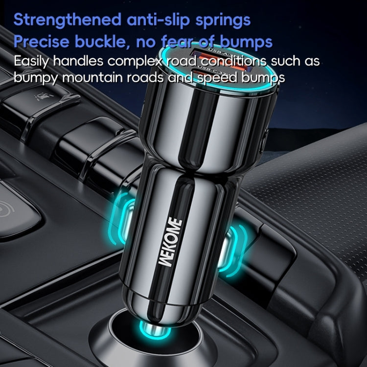 WEKOME WP-C49 Pop Digital Series USB, USB-C / Type-C 63W Fast Car Charger - Tarnish
