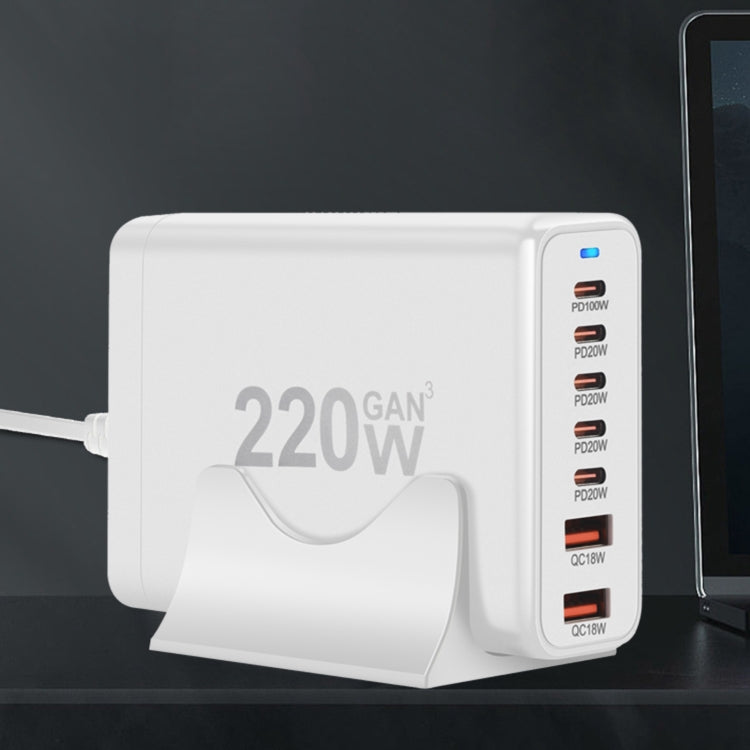5C2A-220W GaN 220W USB x 2, USB-C / Type-C x 5 Fast Charger, Plug Type:US Plug