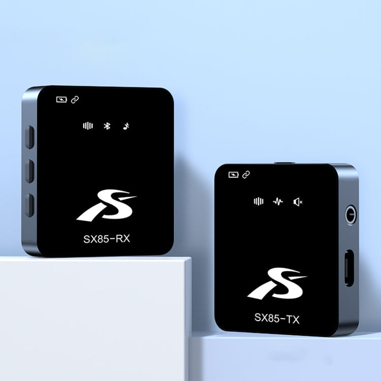 SX85 1 TX + 1 RX Square Smart Noise Reduction Lavalier Wireless Microphone