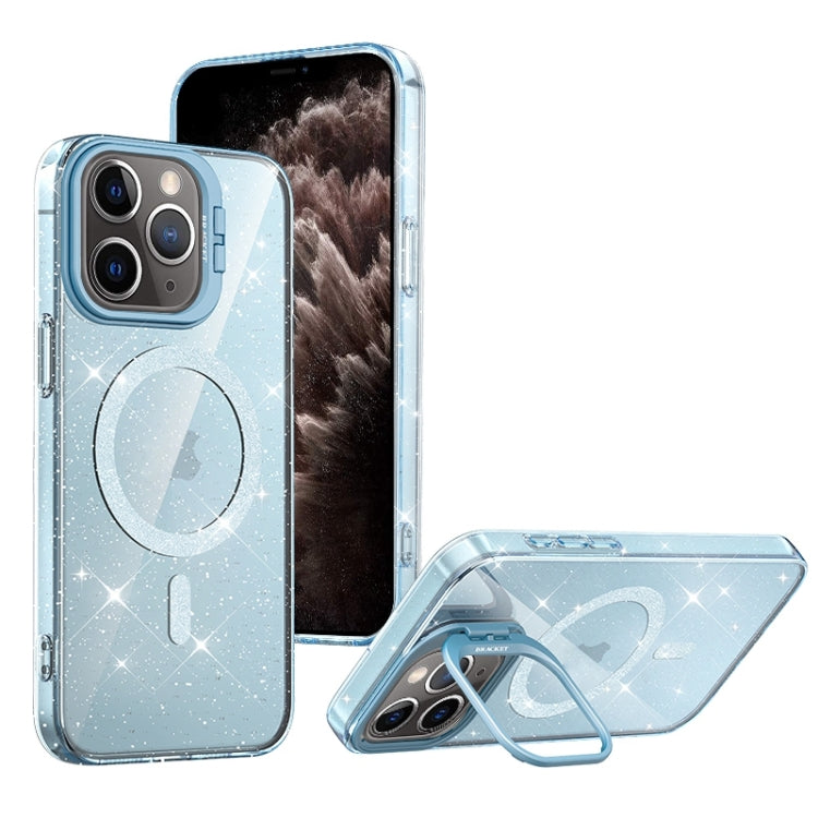 For iPhone 11 Pro Max Shiny Shield MagSafe Lens Holder Phone Case