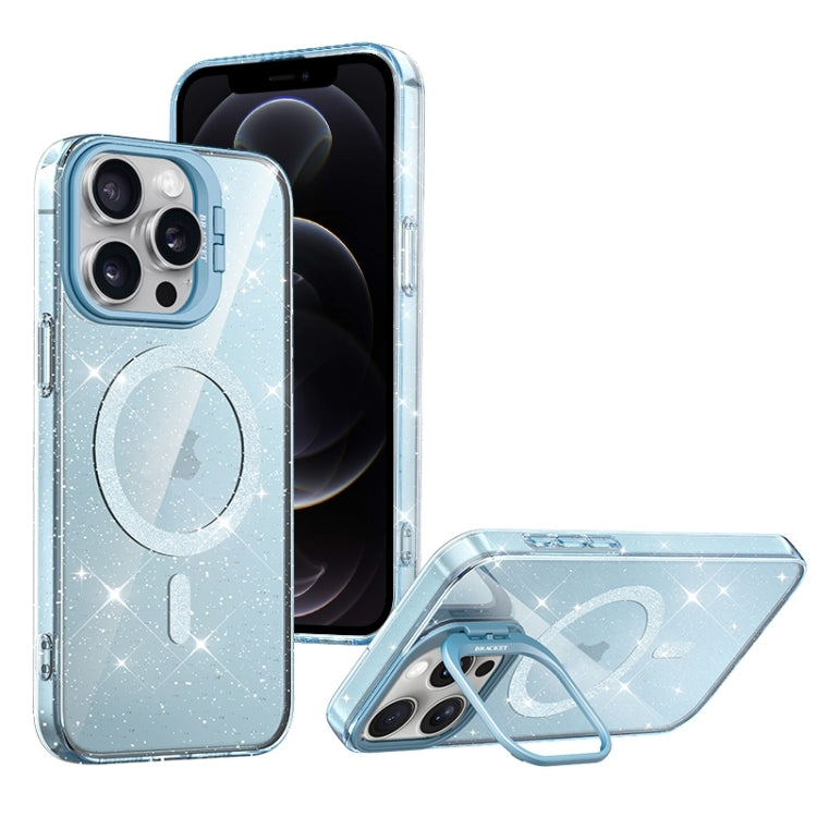 For iPhone 12 Pro Shiny Shield MagSafe Lens Holder Phone Case
