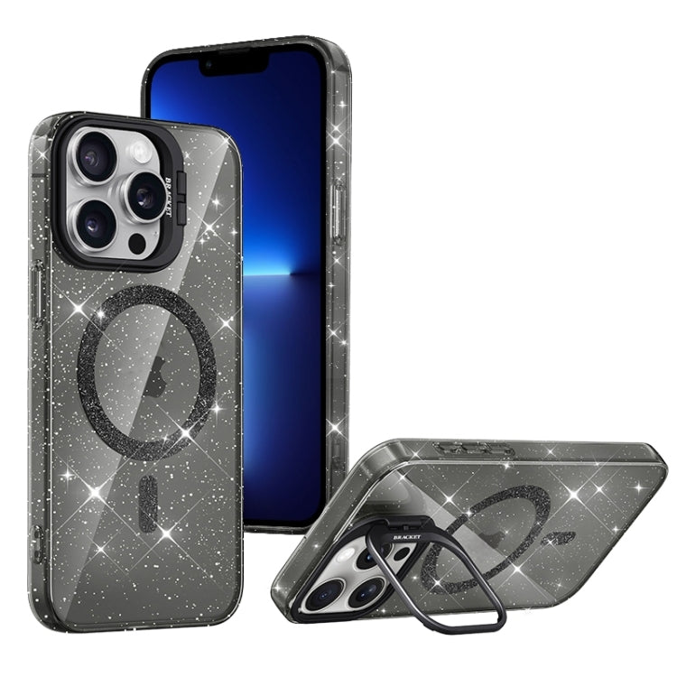 For iPhone 13 Pro Shiny Shield MagSafe Lens Holder Phone Case
