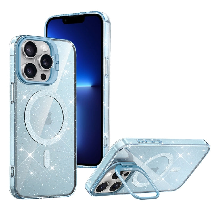 For iPhone 13 Pro Shiny Shield MagSafe Lens Holder Phone Case