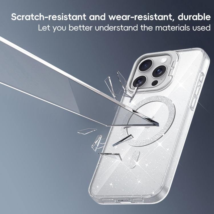 For iPhone 12 Shiny Shield MagSafe Lens Holder Phone Case