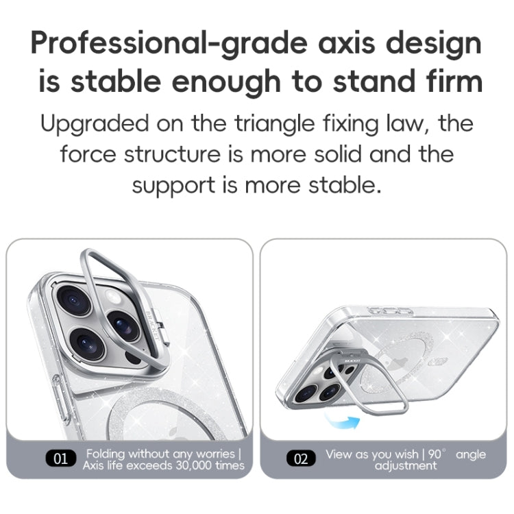 For iPhone 13 Pro Shiny Shield MagSafe Lens Holder Phone Case