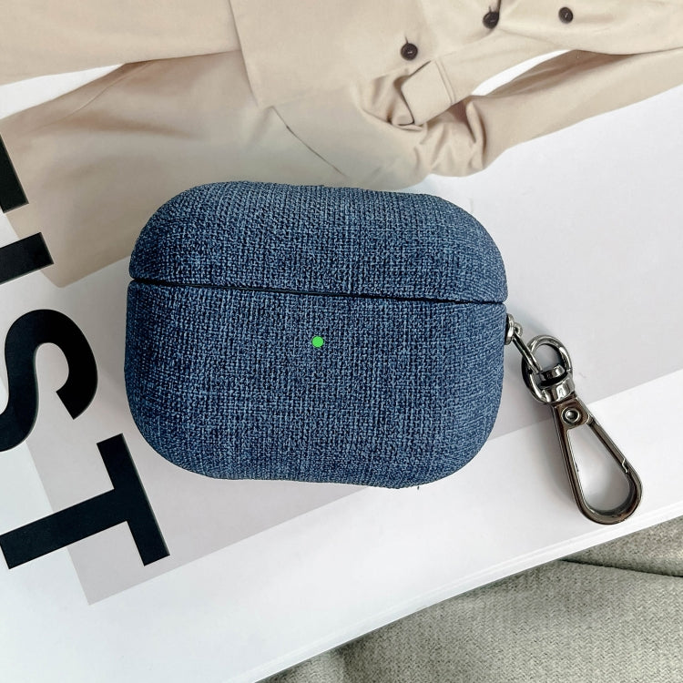 For AirPods 3 Fine Cloth Texture Earbuds Box PC Case with Hook