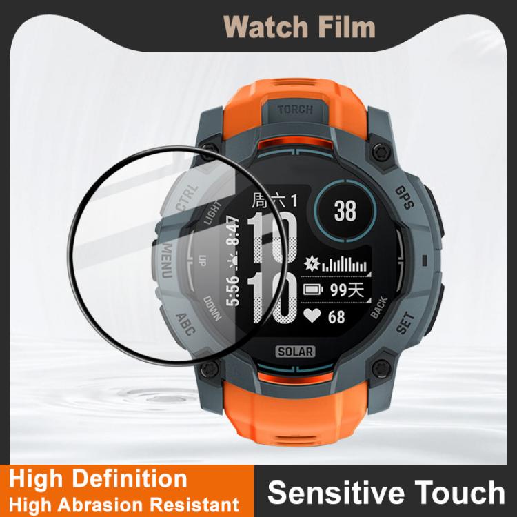For Garmin Instinct 3 Solar 45mm  imak Plexiglass HD Watch Protective Film