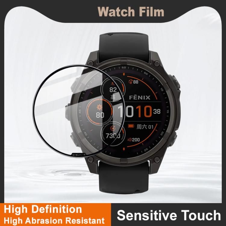 For Garmin fenix 8 Solar 47mm imak Plexiglass HD Watch Protective Film