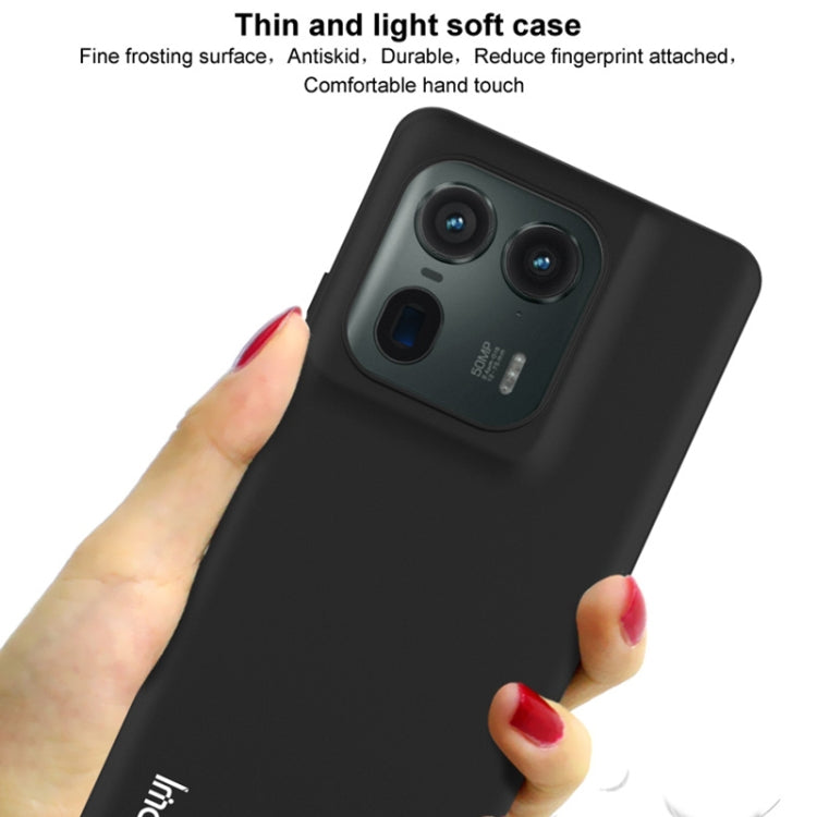 For Motorola Edge 50 Ultra IMAK UC-3 Series Shockproof Frosted TPU Phone Case - Black