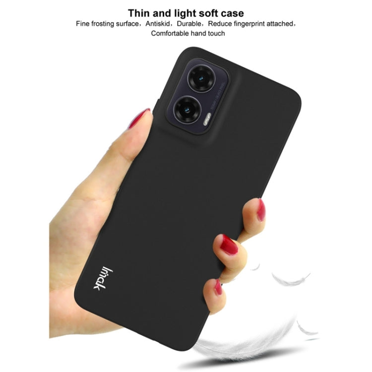 For Motorola Moto G35 5G IMAK UC-3 Series Shockproof Frosted TPU Phone Case - Black