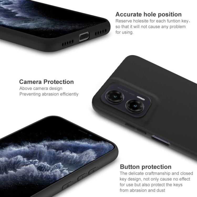 For Motorola Moto G35 5G IMAK UC-3 Series Shockproof Frosted TPU Phone Case - Black
