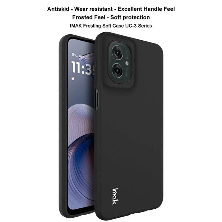 For Motorola Moto G55 5G IMAK UC-3 Series Shockproof Frosted TPU Phone Case - Black