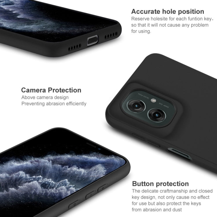 For Motorola Moto G55 5G IMAK UC-3 Series Shockproof Frosted TPU Phone Case - Black
