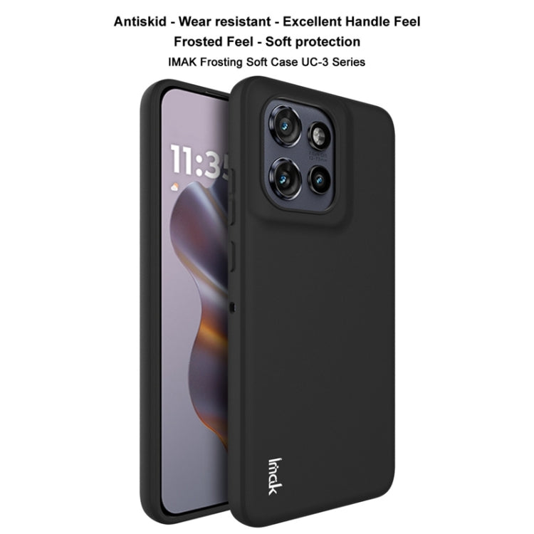For Motorola Edge 50 Neo IMAK UC-3 Series Shockproof Frosted TPU Phone Case - Black