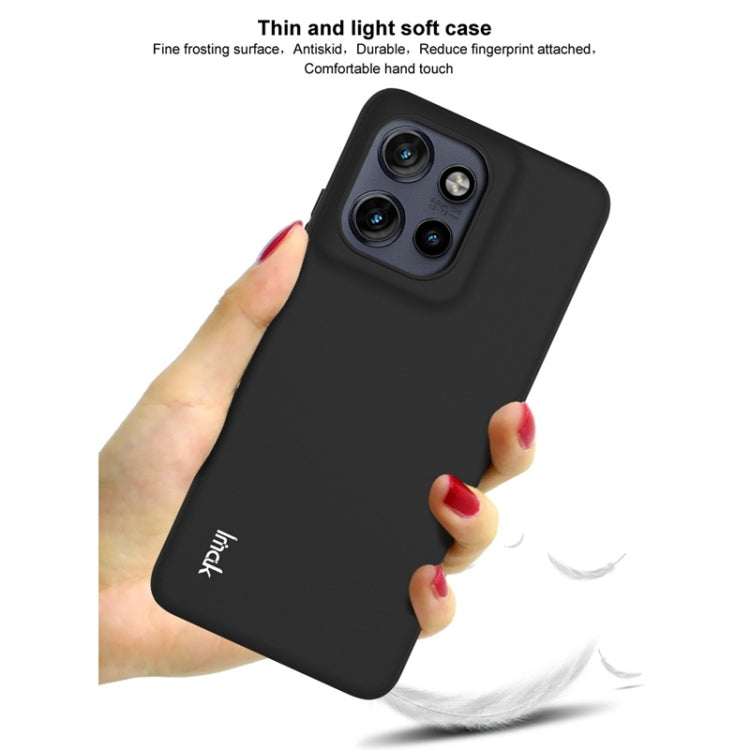 For Motorola Edge 50 Neo IMAK UC-3 Series Shockproof Frosted TPU Phone Case - Black