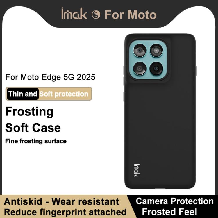 For Motorola Edge 5G 2025 IMAK UC-3 Series Shockproof Frosted TPU Phone Case - Black