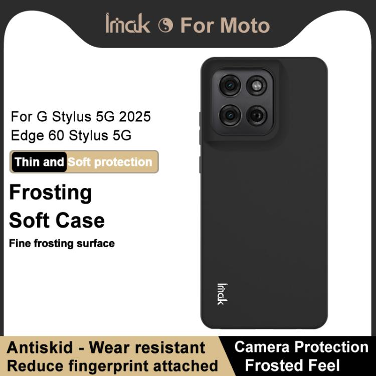 For Motorola Moto G Stylus 5G 2025 IMAK UC-3 Series Shockproof Frosted TPU Phone Case - Black