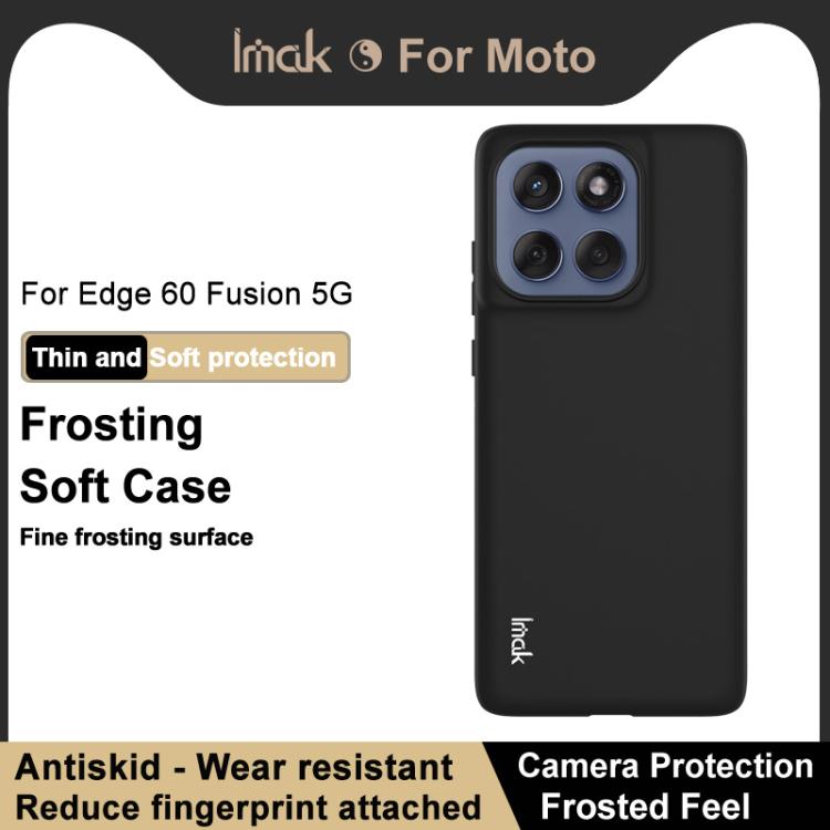 For Motorola Edge 60 Fusion 5G IMAK UC-3 Series Shockproof Frosted TPU Phone Case - Black