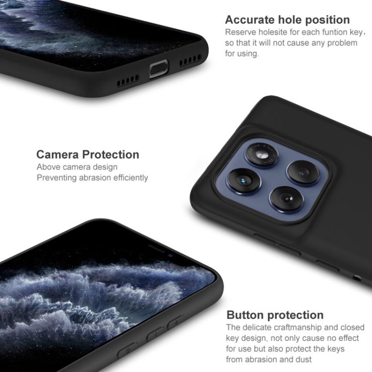 For Motorola Edge 60 Fusion 5G IMAK UC-3 Series Shockproof Frosted TPU Phone Case - Black