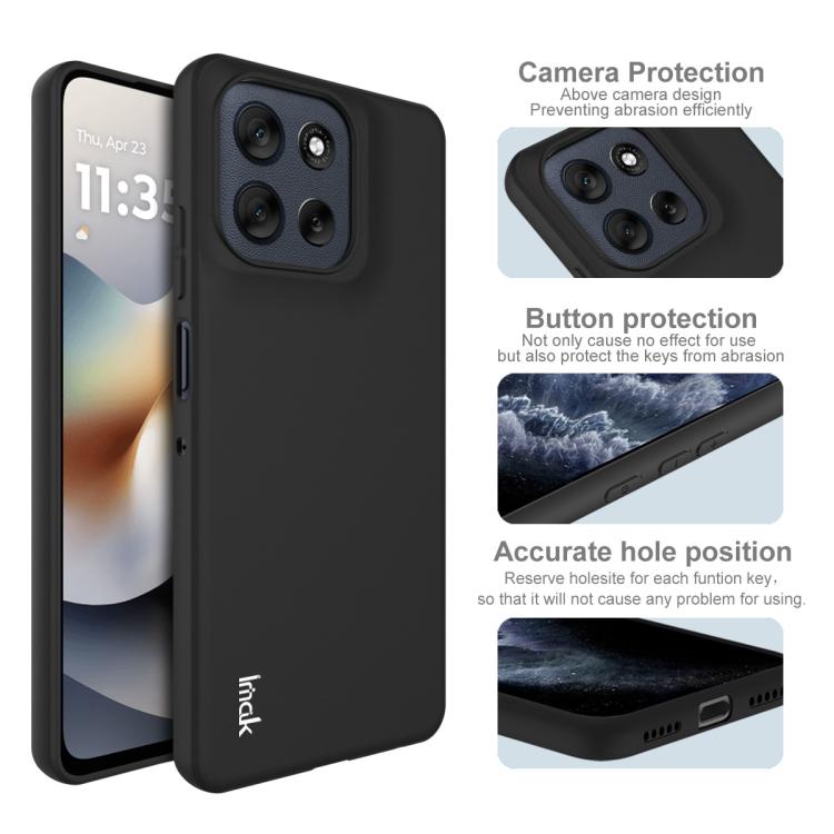 For Motorola Moto G56 5G IMAK UC-3 Series Shockproof Frosted TPU Phone Case - Black