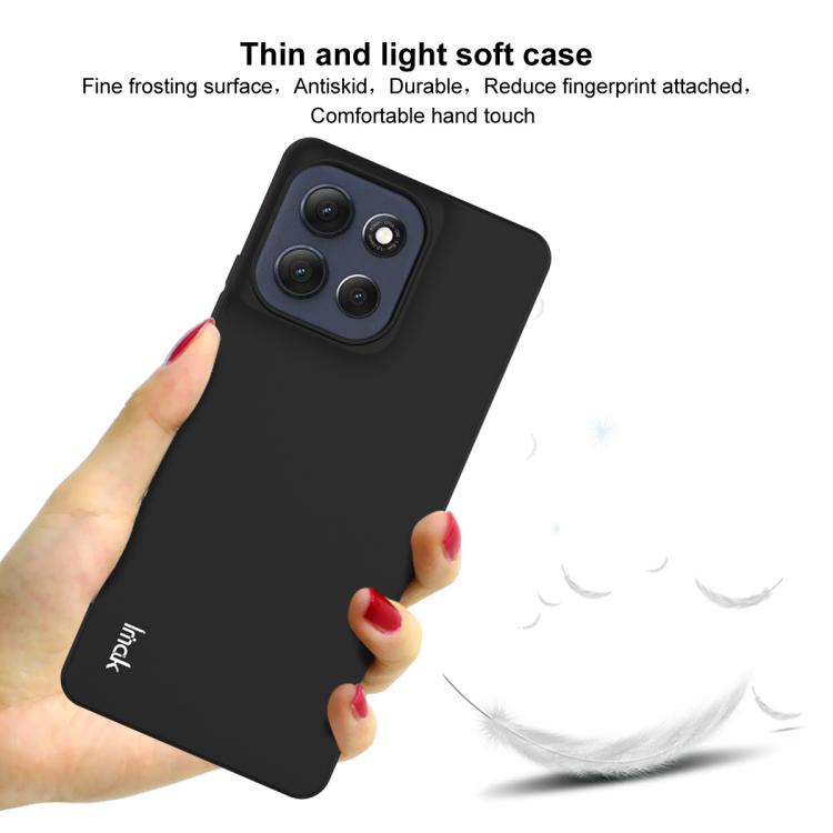 For Motorola Moto G86 Power IMAK UC-3 Series Shockproof Frosted TPU Phone Case - Black