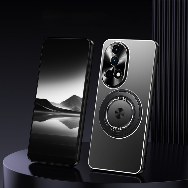 For Huawei nova 12 Rotating Holder Frosted Metal Phone Case