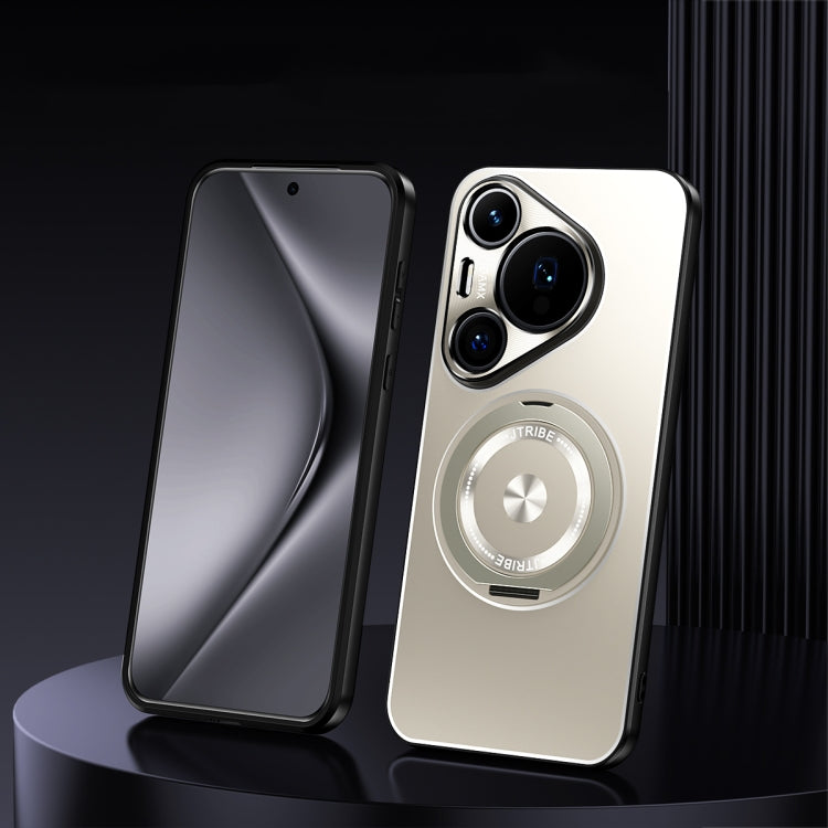 For Huawei Pura 70 Pro Rotating Holder Frosted Metal Phone Case