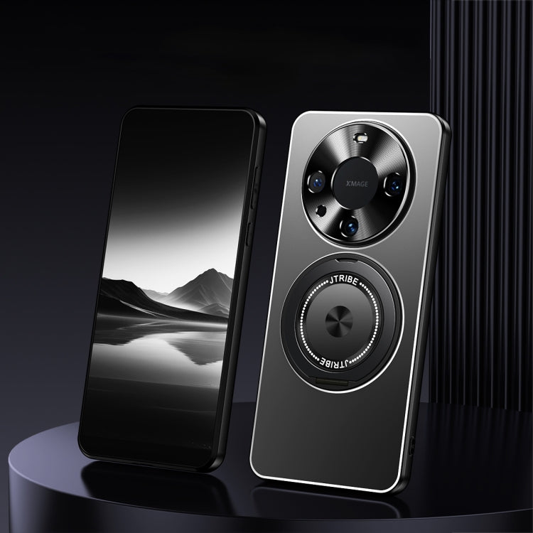 For Huawei Mate 60 Pro+ Rotating Holder Frosted Metal Phone Case