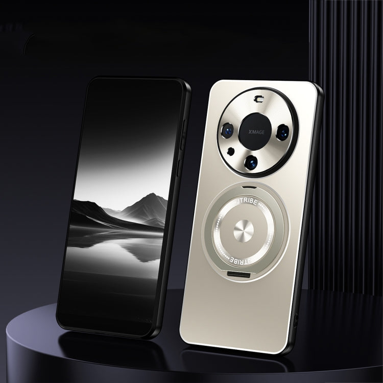 For Huawei Mate 60 Pro+ Rotating Holder Frosted Metal Phone Case