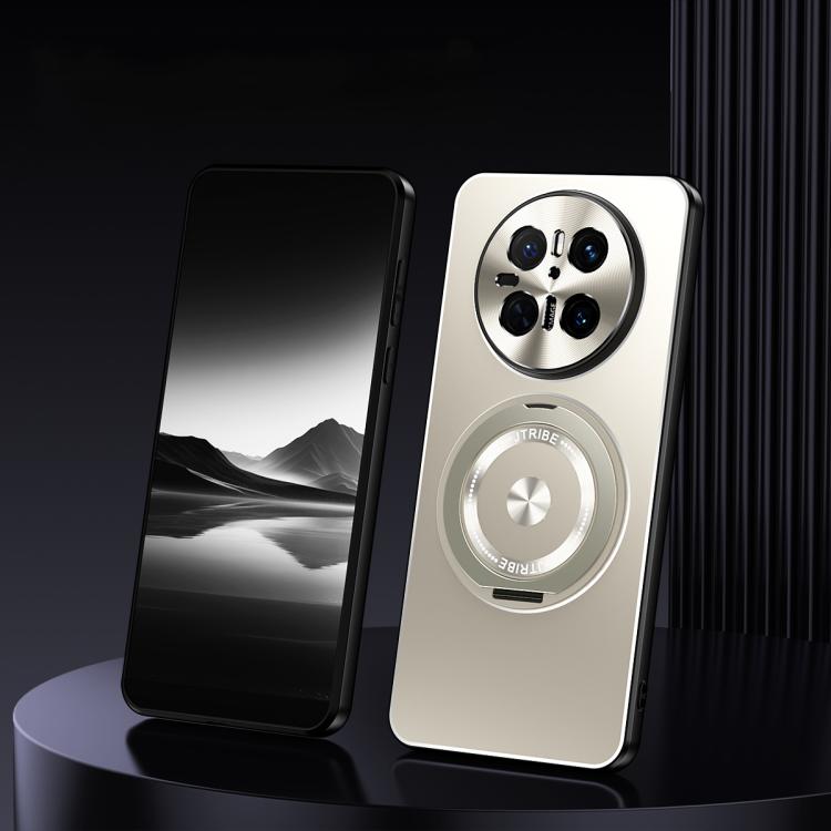 For Huawei Mate 70 Rotating Holder Frosted Metal Phone Case