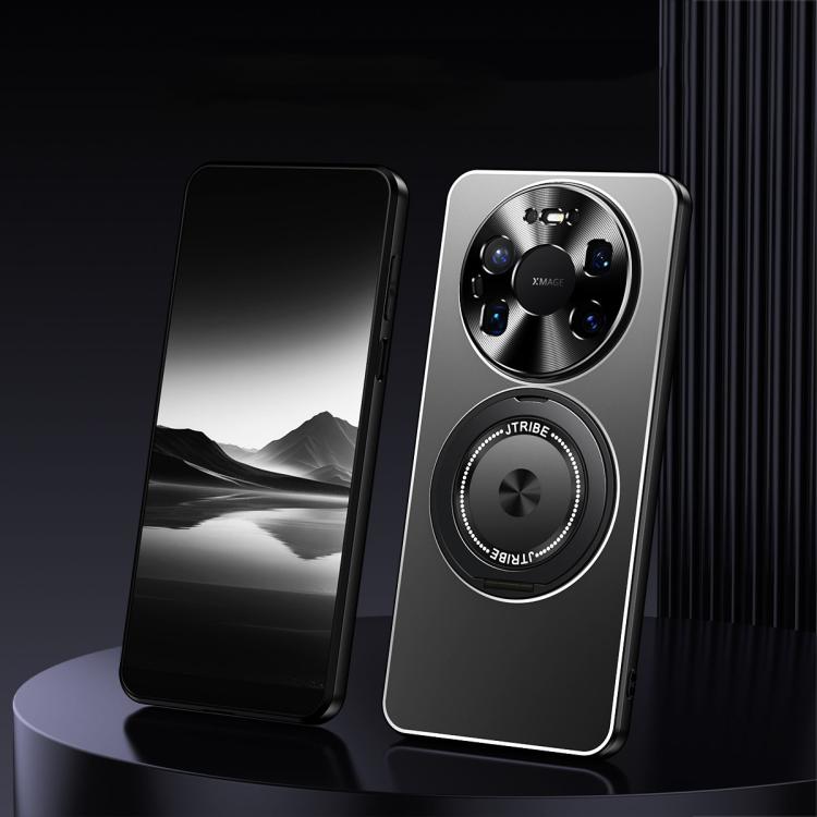 For Huawei Mate 80 Pro Max Rotating Holder Frosted Metal Phone Case