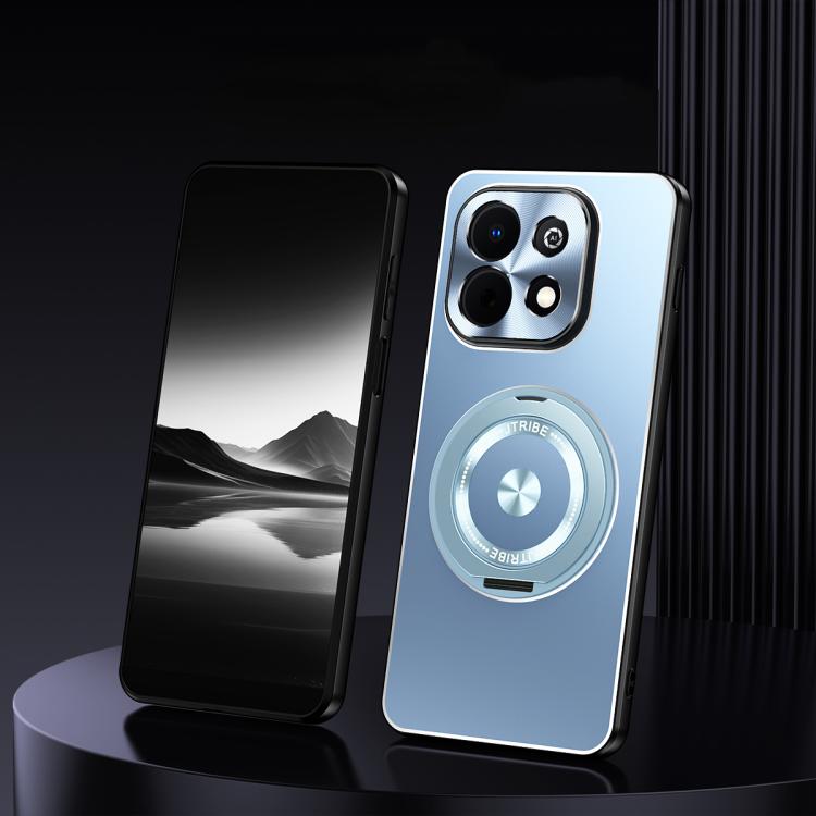 For Huawei Enjoy 90 Plus 5G Rotating Holder Frosted Metal Phone Case
