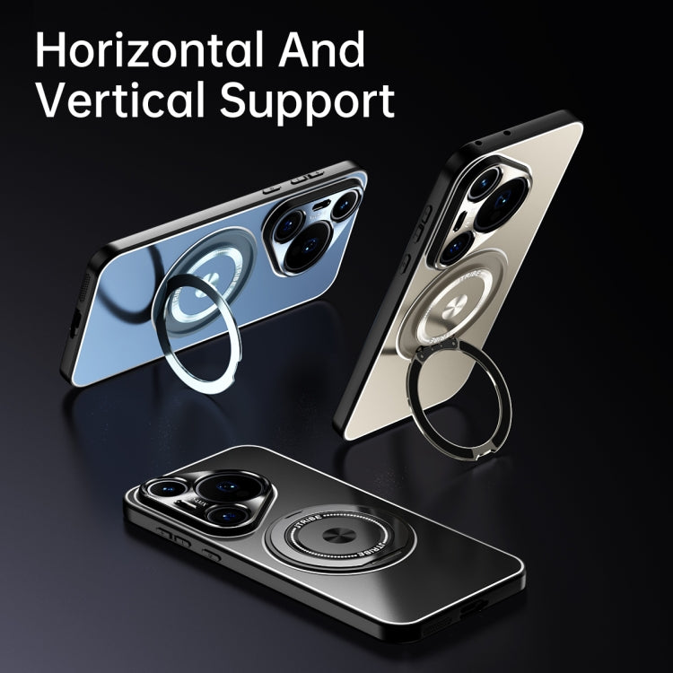 For Huawei Mate 80 Pro Rotating Holder Frosted Metal Phone Case