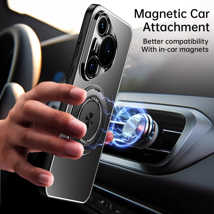 For Huawei Mate 80 Pro Rotating Holder Frosted Metal Phone Case