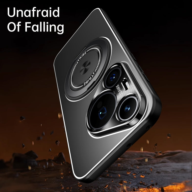For Huawei Mate 80 Pro Rotating Holder Frosted Metal Phone Case