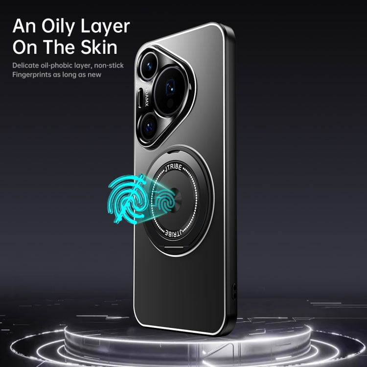 For Huawei Mate 80 Pro Rotating Holder Frosted Metal Phone Case