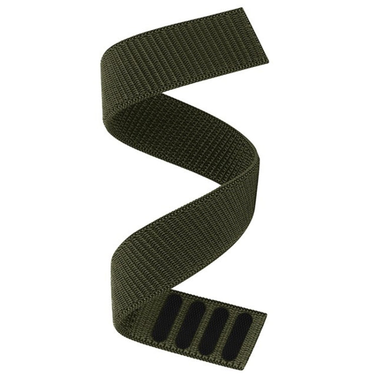 For Garmin Fenix 8 AMOLED 51mm Knitted Nylon Hook And Loop Fastener Watch Band