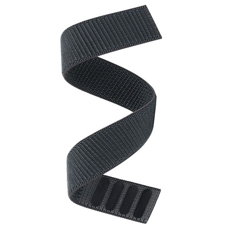 For Garmin Fenix 8 AMOLED 47mm Knitted Nylon Hook And Loop Fastener Watch Band