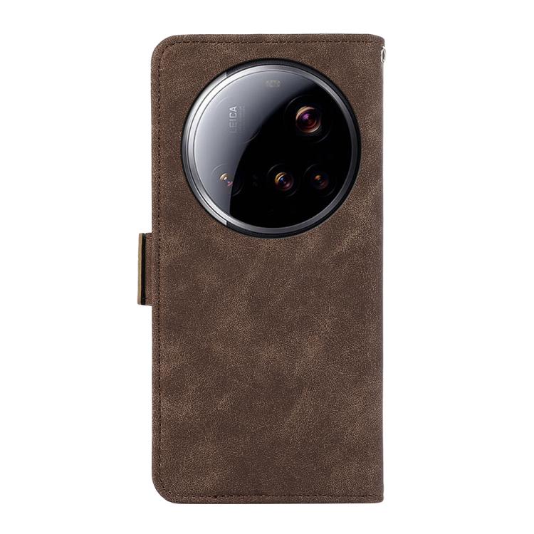For Xiaomi 15 Ultra ABEEL Frosted Magnetic RFID Leather Phone Case