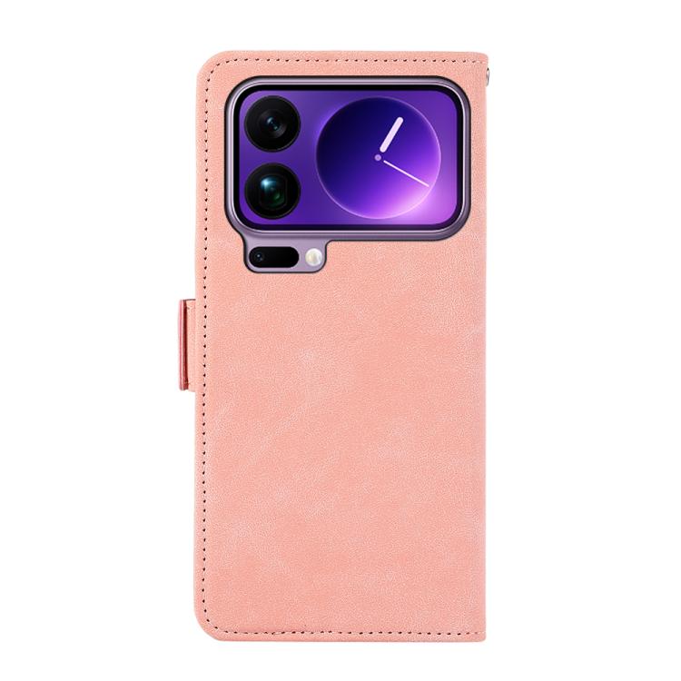 For Xiaomi 17 Pro Max ABEEL Frosted Magnetic RFID Leather Phone Case