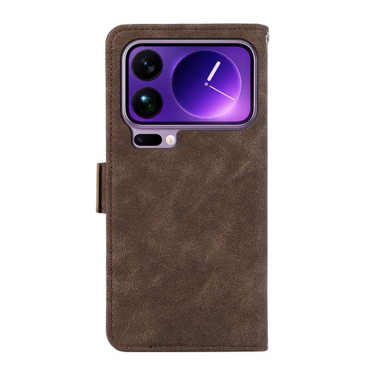 For Xiaomi 17 Pro Max ABEEL Frosted Magnetic RFID Leather Phone Case