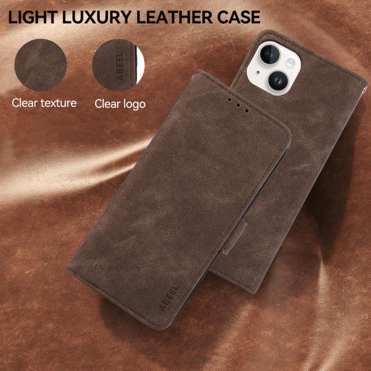 For Xiaomi 17 Pro Max ABEEL Frosted Magnetic RFID Leather Phone Case