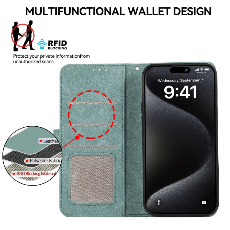 For Xiaomi 14T ABEEL Color Block Magnetic RFID Leather Phone Case