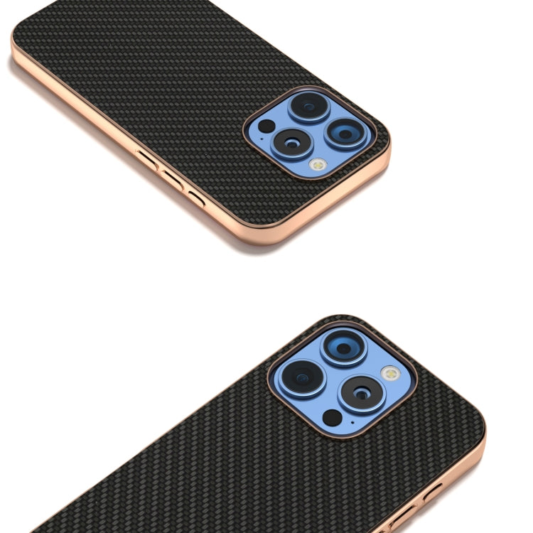 For iPhone 16 Pro Max Nano Electroplating Carbon Fiber Texture Phone Case