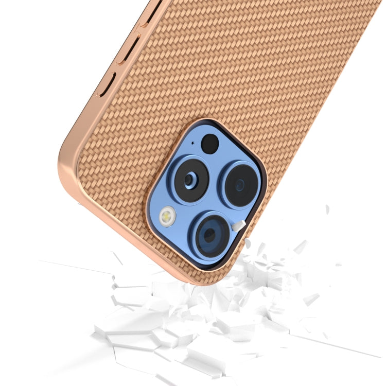 For iPhone 16 Pro Nano Electroplating Carbon Fiber Texture Phone Case