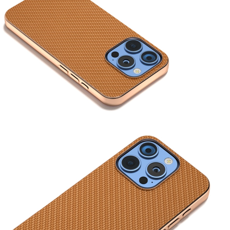 For iPhone 16 Pro Nano Electroplating Carbon Fiber Texture Phone Case