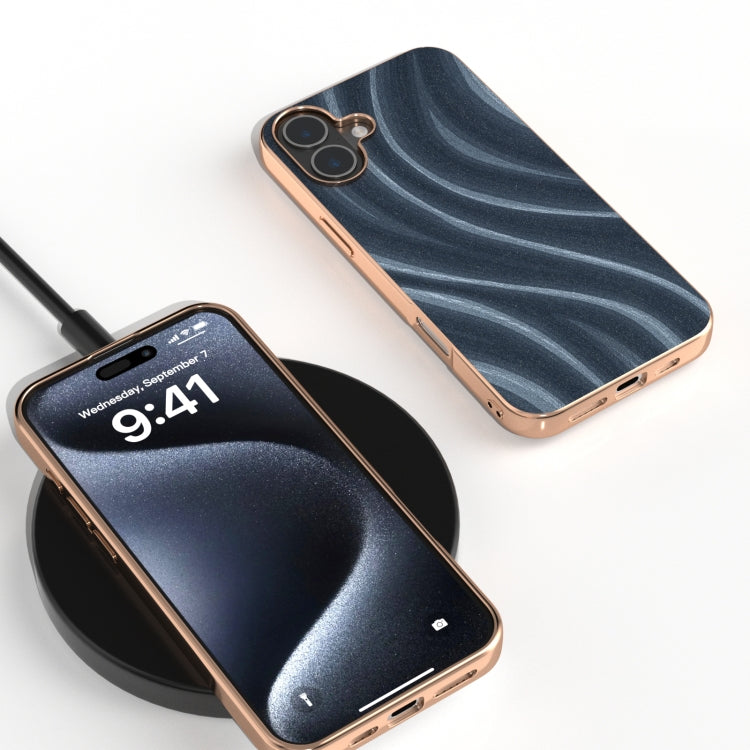 For iPhone 16 Plus Nano Electroplating Galactic Pattern Protective Phone Case