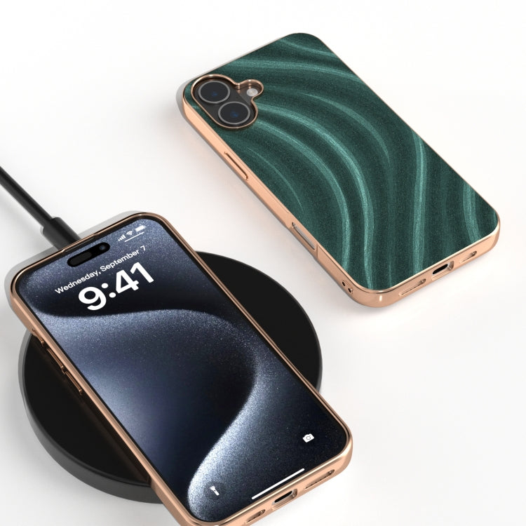 For iPhone 16 Nano Electroplating Galactic Pattern Protective Phone Case
